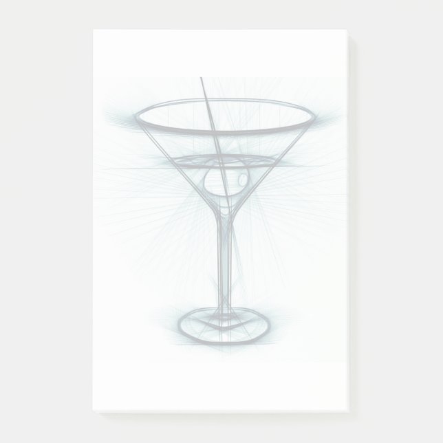 Martini Glass Sketch Post-it Block (Framsida)