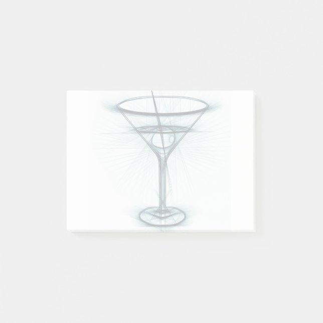 Martini Glass Sketch Post-it Block (Framsida)