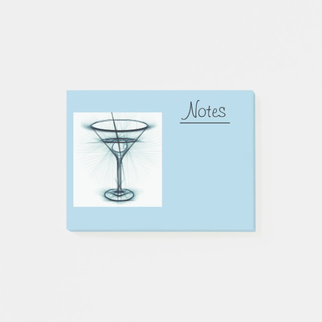 Martini Glass Sketch Post-it Block (Framsida)