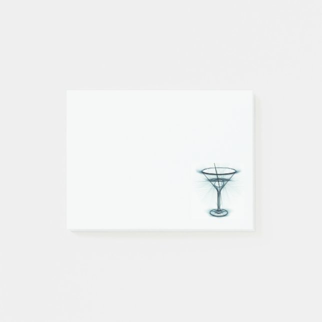 Martini Glass Sketch Post-it Notes Block (Framsida)