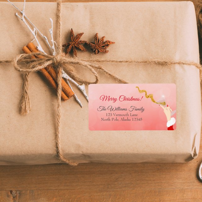 Martini Glass Spilling jul Glitter Party Fraktsedel (Skapare uppladdad)