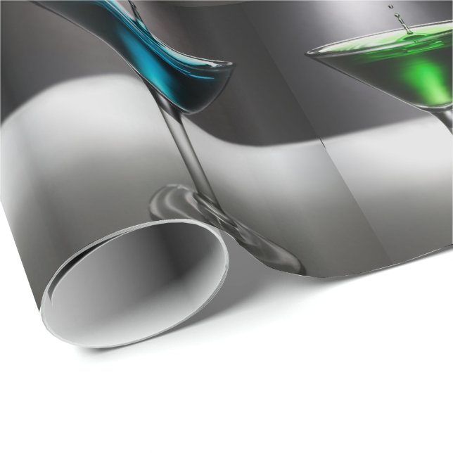 Martini Glasses Presentpapper (Rullad Hörn)