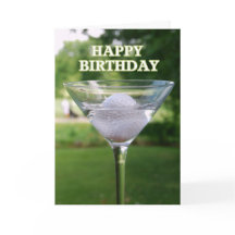 Martini Golf Boll Birthday