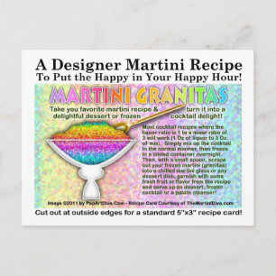 Martini Granitias Recipes Postcard Vykort