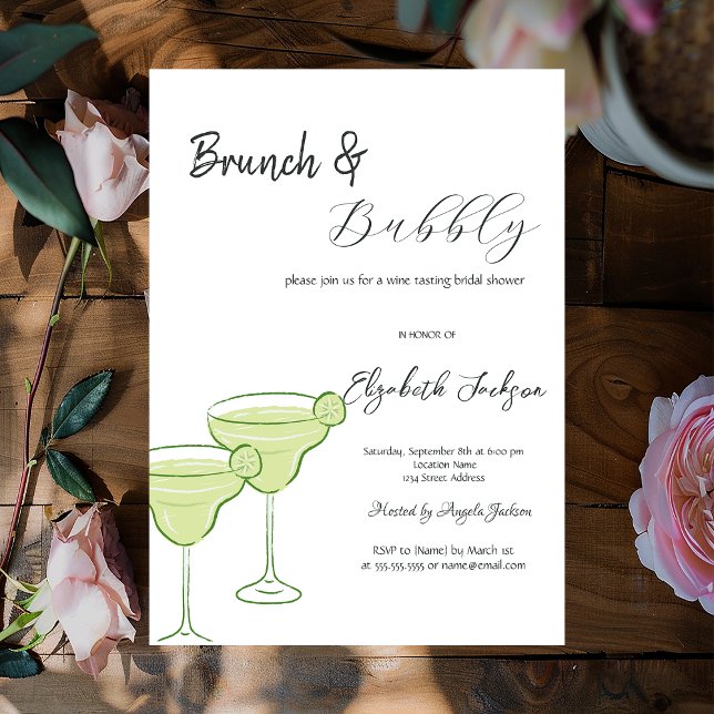 Martini Green Lemon Brunch & Bubbly   Inbjudningar (Skapare uppladdad)