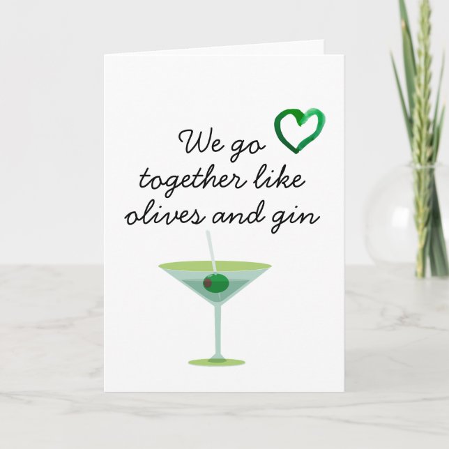 Martini Humor-årsdagen Alla hjärtans dag Kort (Framsida)