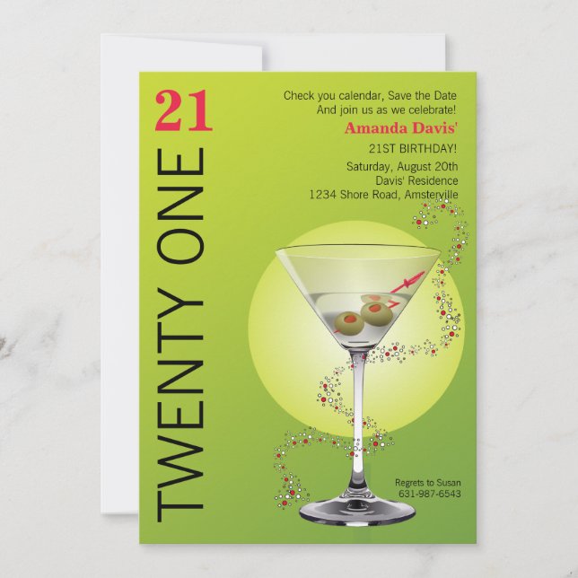 Martini - inbjudan (Framsida)