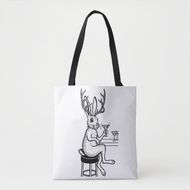 Martini Jackalope tote Tygkasse (Framsida)