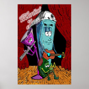 Martini Jazz Poster