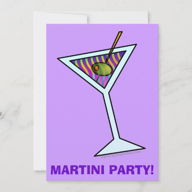MARTINI - KOCKTAILFESTIN INVITATIONER INBJUDNINGAR (Framsida)