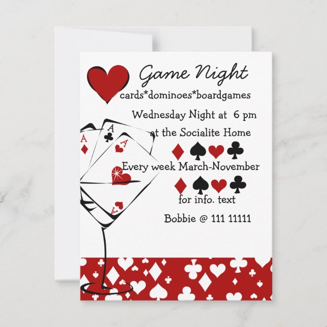 Martini Kostym Inbjudningar (Framsida)