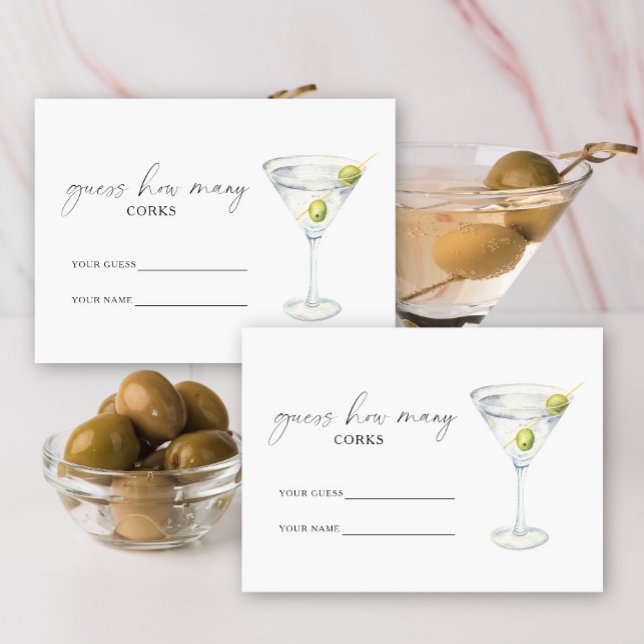 Martini & Matrimony Hur många kork möhippa-spel Tilläggskort (Skapare uppladdad)
