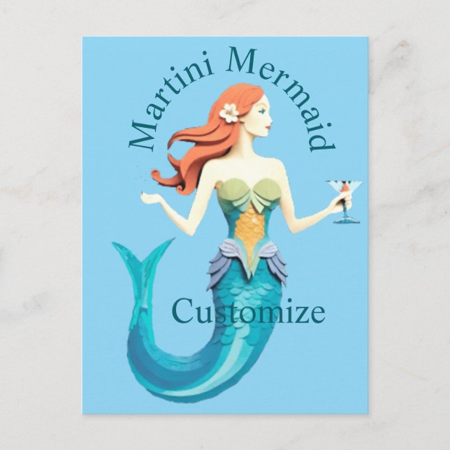 Martini Mermaid Thunder_Cove Vykort (Framsida)
