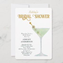 Martini Möhippa Inbjudan, Cocktail Shower Inbjudningar