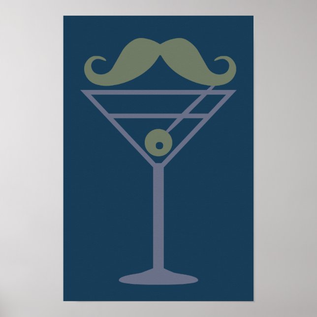 Martini Mustache-anpassningsbarna poster (Framsidan)