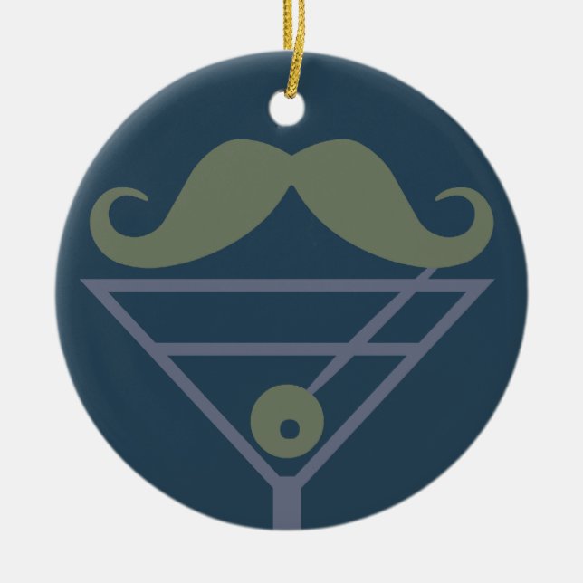 Martini Mustache-anpassningsbarnas ornament (Framsidan)
