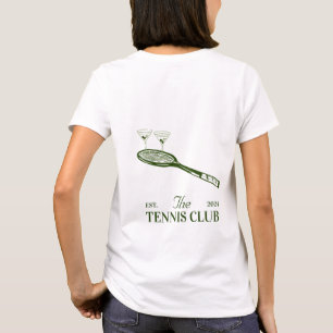 Martini och tennisklubb fest t shirt