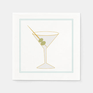 Martini & Olive Cocktail Napkin Pappersservett