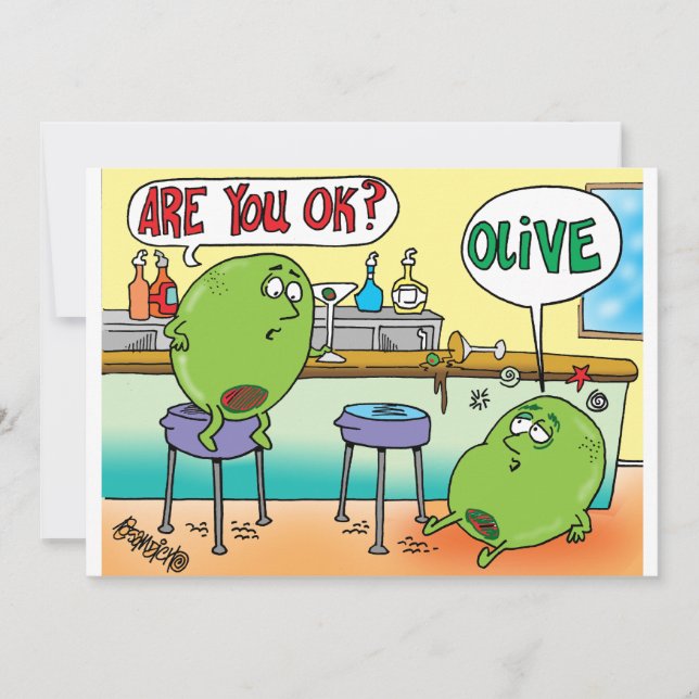 MARTINI OLIVER I inbjudningar från ett PUB-parti (Framsida)