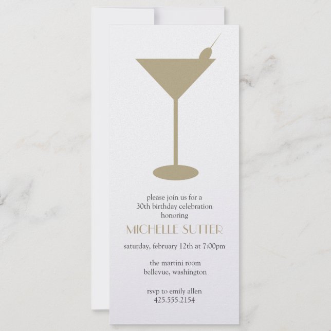 Martini Party-inbjudan Inbjudningar (Framsida)