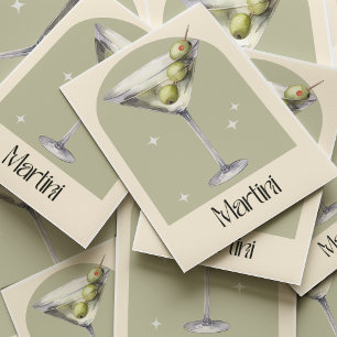 Martini Print Pub Decor Cocktail Poster