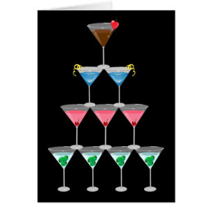 Martini pyramid hälsningskort