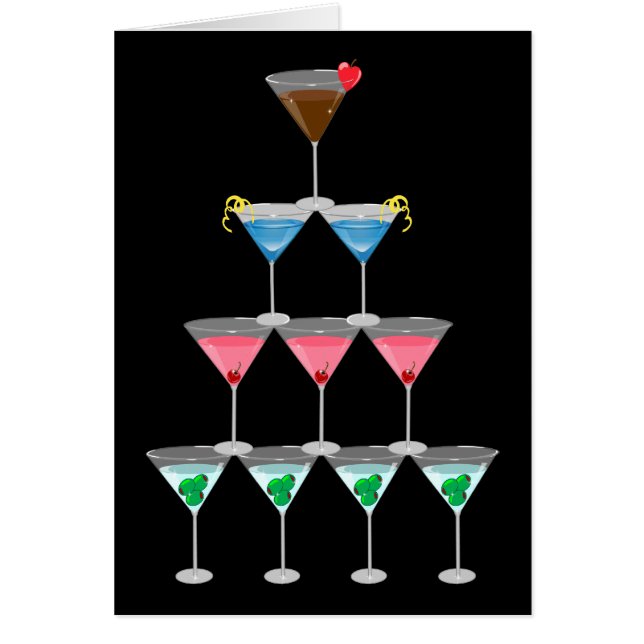 Martini pyramid hälsningskort (Framsidan)