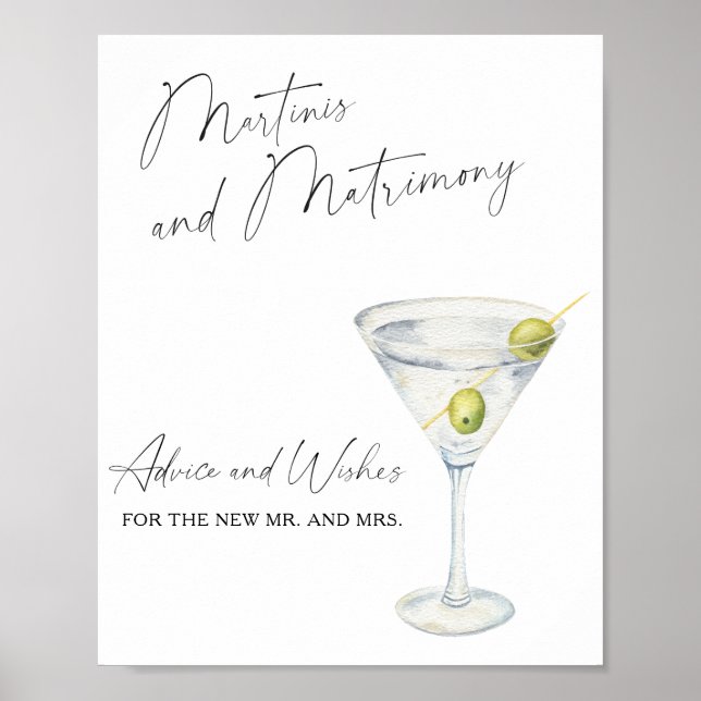 Martini - Råd och önskningar för nygifta Poster (Framsidan)