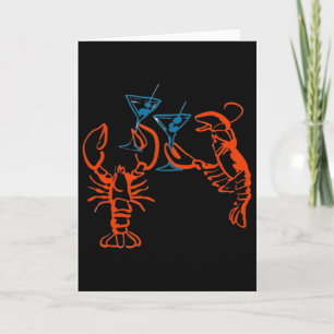 Martini Red Lobster Italiensk mat Estetisk sommar Kort