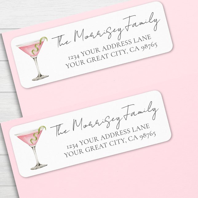 Martini Returadressetikett Returadress Etikett (Martini Return Address Label)