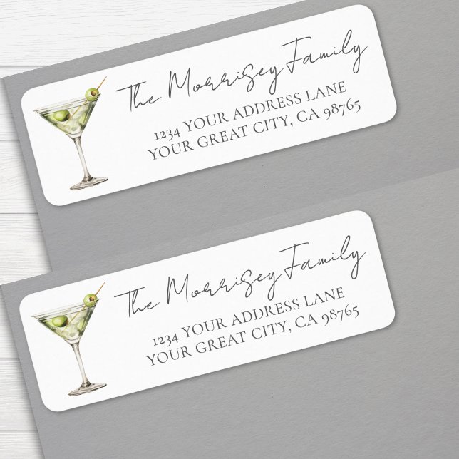 Martini Returadressetikett Returadress Etikett (Martini Return Address Label)