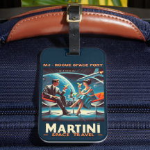 Martini Rymdresor Affisch Oseriöst Rymdhamn