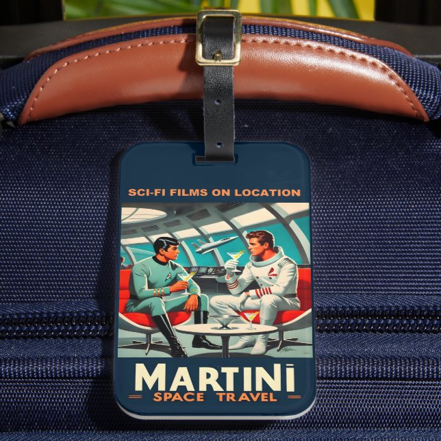 Martini Rymdresor Affisch Sci-Fi Filmer I Rymden Bagagebricka (Framsida Insitu 2)