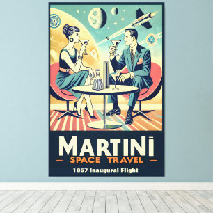 Martini Rymdresor Affischer Flygbesättning Canvastryck