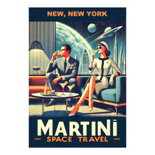 Martini Rymdresor Posters Nya, New York