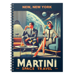 Martini Rymdresor Posters Nya, New York Anteckningsbok
