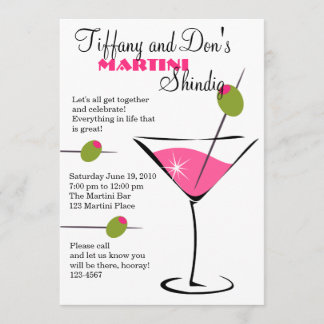 Martini Shindig! Inbjudningar