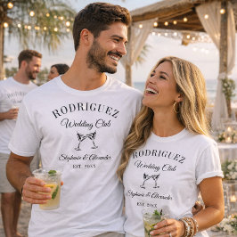 Martini Social Club Custom Wedding Merch Station T Shirt