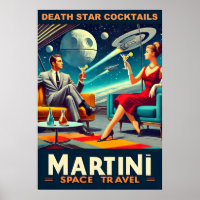 Martini Space Resor affischer Dödsstjärnor Cocktai