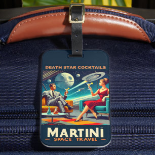 Martini Space Resor affischer Dödsstjärnor Cocktai Bagagebricka