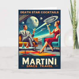 Martini Space Resor affischer Dödsstjärnor Cocktai Kort