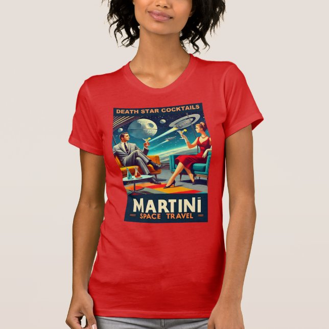 Martini Space Resor affischer Dödsstjärnor Cocktai T Shirt (Framsida)