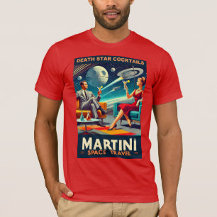 Martini Space Resor affischer Dödsstjärnor Cocktai T Shirt