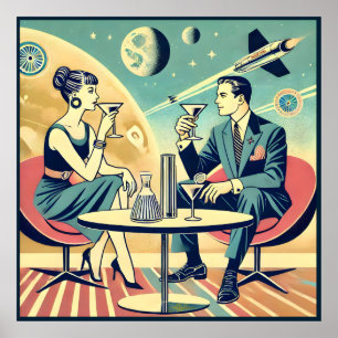 Martini Space Resor affischer Flight Crew