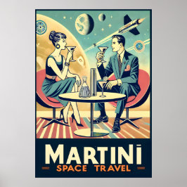 Martini Space Resor affischer Flight Crew