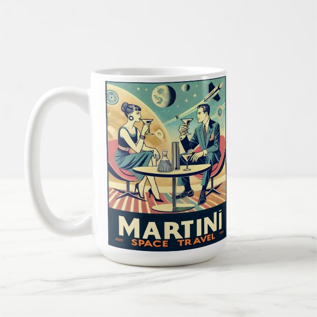 Martini Space Resor affischer Flight Crew Kaffemugg (Vänster)