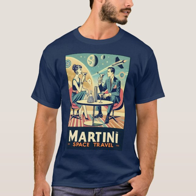 Martini Space Resor affischer Flight Crew T Shirt (Framsida)