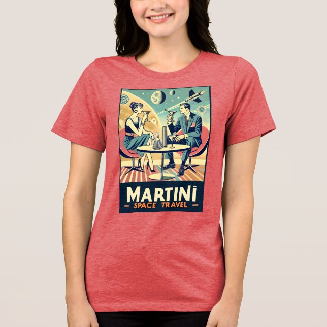 Martini Space Resor affischer Flight Crew T Shirt (Framsida)