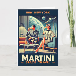 Martini Space Resor affischer New, New York Kort