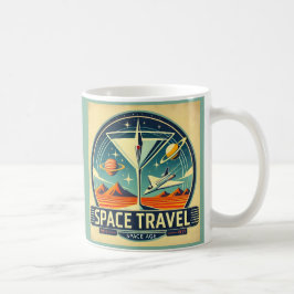 Martini Space Travel 1957 New Worlds Logotyp Kaffemugg